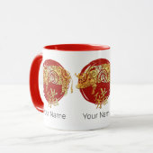 Pig Chinese Zodiac Horoscoop sterrenbeeld Mok (Voorkant links)