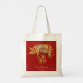 Pig Chinese Zodiac Horoscoop sterrenbeeld Tote Bag (Achterkant)