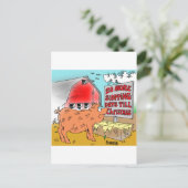 PIG/CHRISTMAS CARTOON GIFTWARE FEESTDAGENKAART (Staand voorkant)