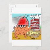 PIG/CHRISTMAS CARTOON GIFTWARE FEESTDAGENKAART (Voorkant / Achterkant)