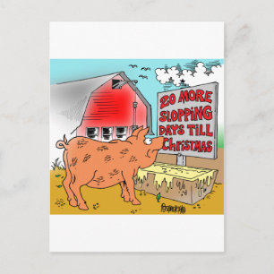 PIG/CHRISTMAS CARTOON GIFTWARE FEESTDAGENKAART