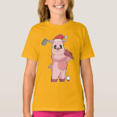 Pig Christmas Golf T-shirt (Voorkant)