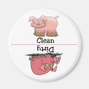 Pig Clean Dirty Dishwaser Magnet