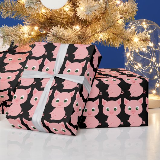 PIG CUTE PINK PIGGY WRAPPING PAPIER (Feestdagen)