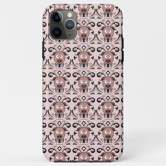 Pig Damask Patroon Case-Mate iPhone Case (Achterkant)