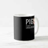Pig Definition Bacon Funny Bacon Lovers Koffiemok (Voorkant rechts)