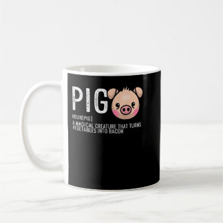 Pig Definition Bacon Funny Bacon Lovers Koffiemok