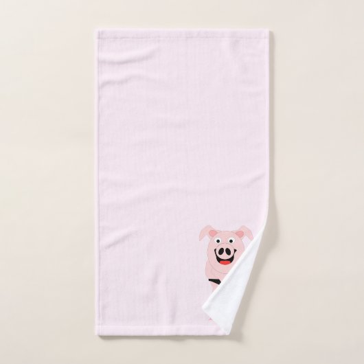 Pig Design Monogrammed Bad Handdoek (Handdoek)