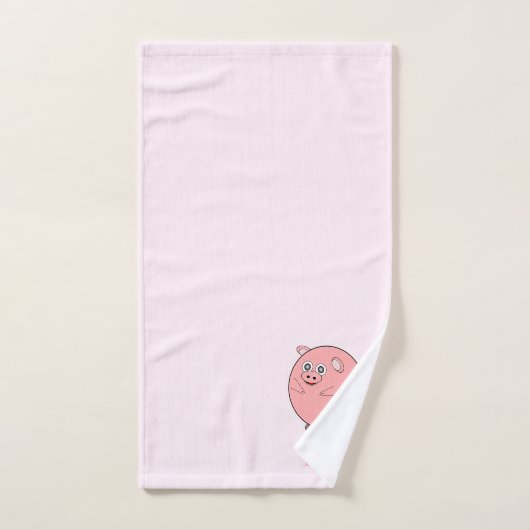Pig Design Monogrammed Bad Handdoek (Handdoek)