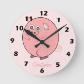 Pig Design Personalised Ronde Klok (Voorkant)