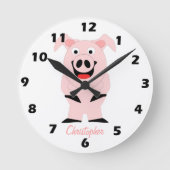 Pig Design Personalised Ronde Klok (Voorkant)