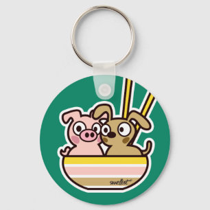 Pig & Dog Keychain