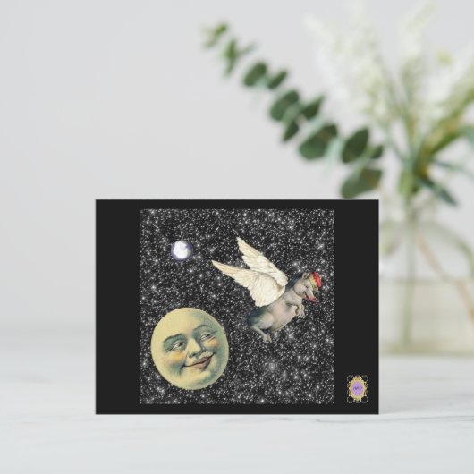 Pig Dreams Briefkaart (Staand voorkant)