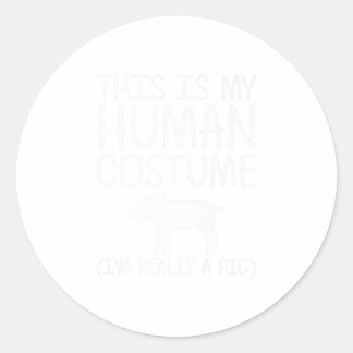 Pig Easy Halloween Human Costume Boar Pork S Ronde Sticker