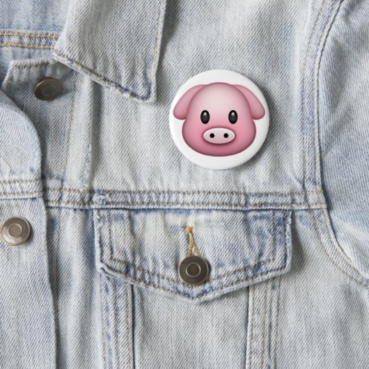 Pig Emoji Ronde Button 5,7 Cm (In situ)