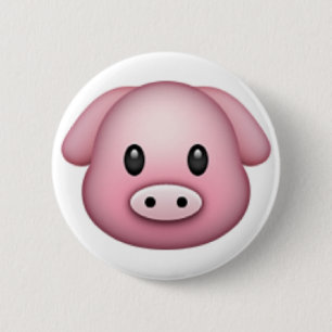 Pig Emoji Ronde Button 5,7 Cm