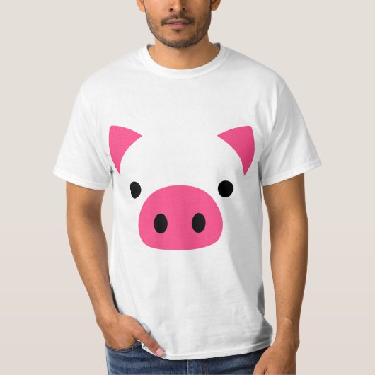 Pig Face Costume Funny Halloween  T-shirt (Voorkant)