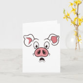 Pig Face Costume Kaart (Gele Bloem)