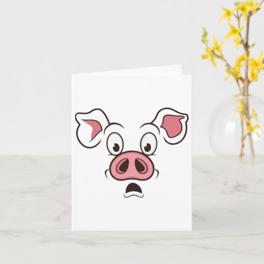 Pig Face Costume Kaart (Gele Bloem)