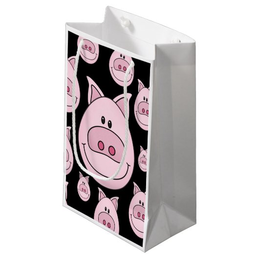 Pig Face Gift Bag Klein Cadeauzakje (Voorkant Gekanteld)