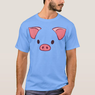 Pig Face Halloween Costume Funny Pig Lover Kinder T-shirt