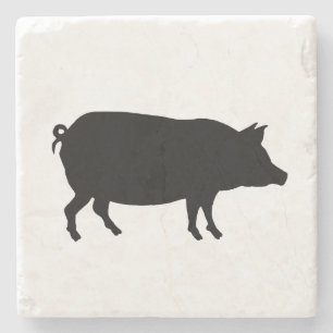 Pig Farmhouse Marble Stone Onderzetter