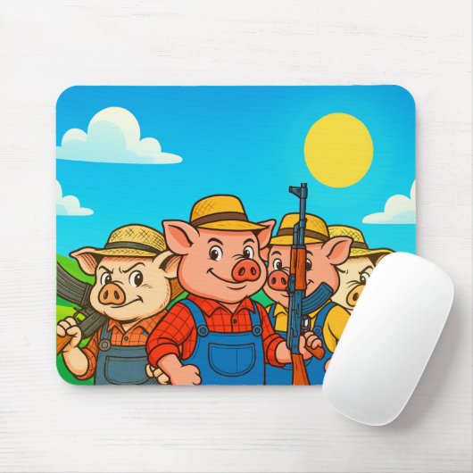 Pig Farming Committee Pax Baculum Mouse Pad Muismat (Met muis)