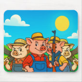 Pig Farming Committee Pax Baculum Mouse Pad Muismat (Voorkant)