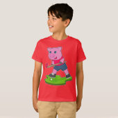 Pig Field hockey stick T-shirt (Voorkant volledig)