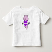 Pig Fitness Dumbbell Kinder Shirts (Voorkant)