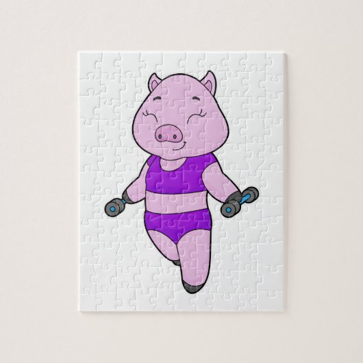 Pig Fitness Dumbbell Legpuzzel (Verticaal)