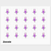 Pig Fitness Dumbbell Vierkante Sticker (Vel)