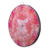 pig, flower of life, blue, mandala, zen, chakra, p dartbord (Voorkant Rechts)