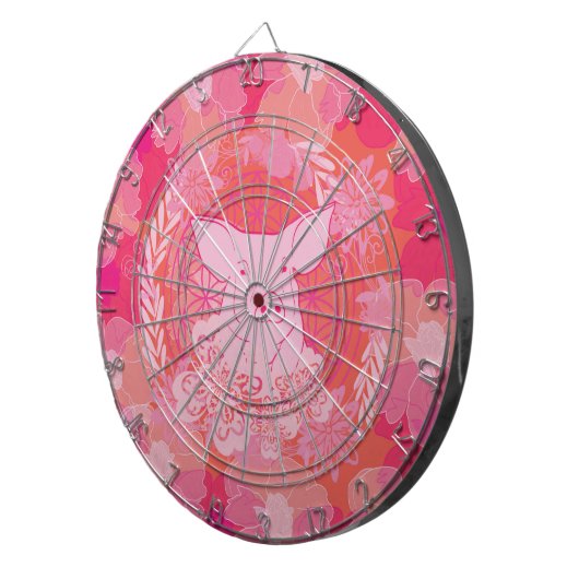 pig, flower of life, blue, mandala, zen, chakra, p dartbord (Voorkant Rechts)