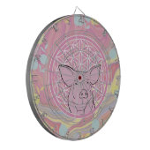 pig,flower of life, rose, mandala,zen,chakra, dartbord (Voorkant Links)