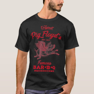 Pig Floyd's Famous BarBQ Smokehouse Funny BBQ bac T-shirt