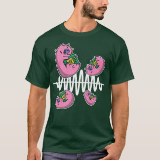Pig Fly Around Frequency Waves Ham Radio Operator  T-shirt