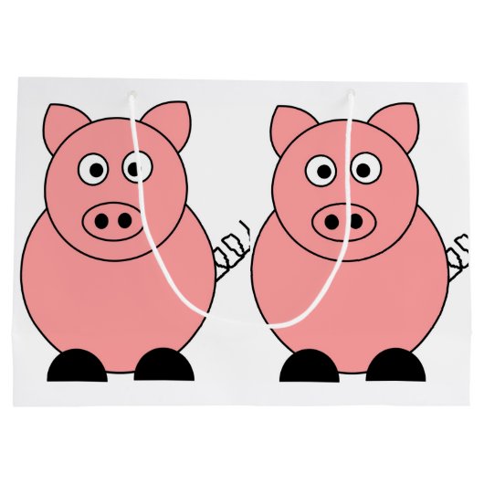 Pig Gift Bag Groot Cadeauzakje (Achterkant)