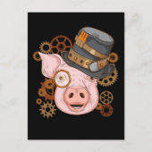Pig Gift For Pig Lovers Swine Steampunk Pig Briefkaart (Voorkant)