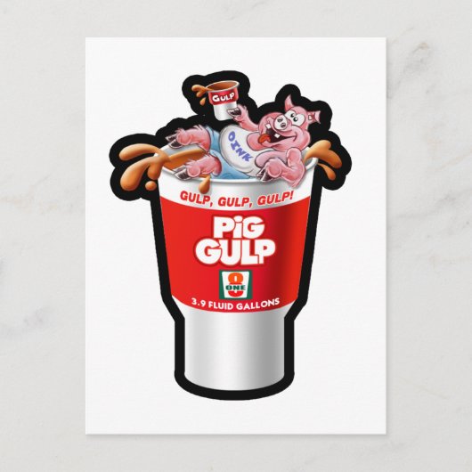 PIG GULP BRIEFKAART (Voorkant)