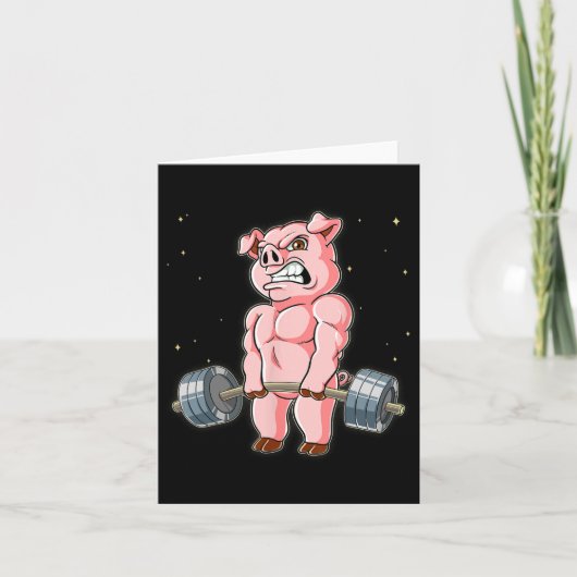 Pig Gym Gewichtstraining Deadlift Kaart (Voorkant)