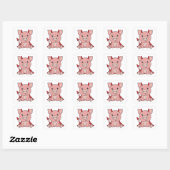Pig Halloween Cute Devil Witch Costume Square Stic Vierkante Sticker (Vel)