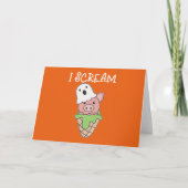Pig Halloween Ghost I Scream Ice Cream Pun Feestdagen Kaart (Voorkant)