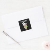 Pig Halloween Ghost I Scream Ice Cream Pun Vierkante Sticker (Envelop)