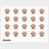 Pig Halloween Pumpkin Bat Costume Ronde Sticker (Vel)