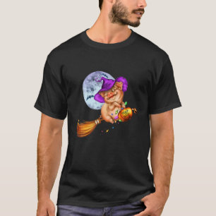 Pig Halloween Pumpkin Witch Pet Halloween Cute Cos T-shirt