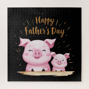 Pig Happy Vaderdag Legpuzzel