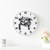 Pig Head Farm Animal Drawing in Black White Grote Klok