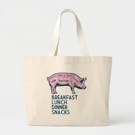 Pig, het is allemaal goed! grote tote bag (Voorkant)