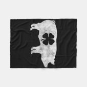 Pig Hog BBQ Meat Gift St. Patrick's Day Shamrock I Fleece Deken (Voorkant (Horizontaal))